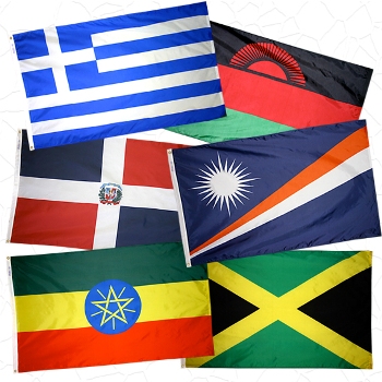 International flag sets, outdoor