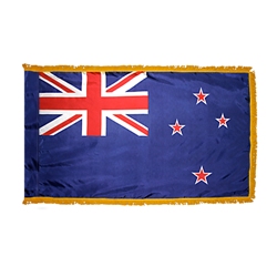 New Zealand indoor flag with fringe