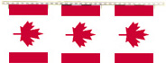 Canada flag pennant strings