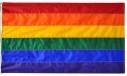 Rainbow Pride boat flag