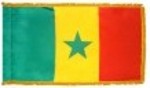 Senegal indoor flag with fringe