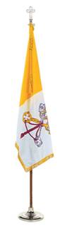 Vatican Papal indoor flag display set