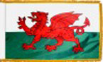 Wales flag with fringe