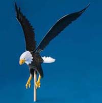 Eagle ornament, natural, 16 inch