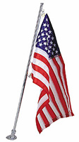 Marine flags, flagpole sets