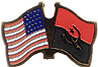 Angola / USA friendship flag lapel pin