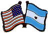 Argentina / USA friendship flag lapel pin