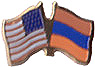 Armenia / USA friendship flag lapel pin