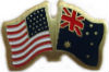 Australia / USA friendship flag pin