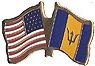 Barbados / USA lapel pin