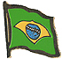 Brazil flag lapel pin