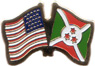 Burundi / USA friendship flag lapel pin