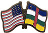 Central African Republic / USA friendship flag lapel pin