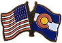 Colorada friendship flag lapel pin