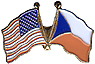 Czech Republic / USA friendship flag lapel pin