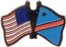 Dem Republic of Congo / USA friendship flag pin