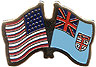 Fiji  / USA friendship flag lapel pin