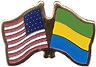 Gaban / USA friendship flag lapel pin