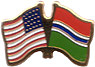 Gambia / USA friendship flag lapel pin