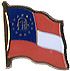 Georgia flag lapel pin