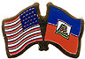 Haiti / USA friendship flag lapel pin