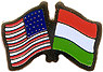 Hungary  / USA friendship flag lapel pins