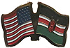 Kenya / USA lapel pin