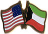 Kuwait / USA friendship flag lapel pin