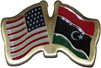 Libya/USA friendship flag lapel pin