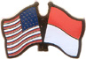 Monaco / USA friendship flag lapel pin