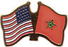 Morocco / USA friendship flag lapel pin