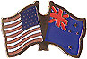 New Zealand / USA lapel pin