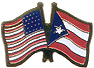 Puerto Rico / USA friendship flag lapel pins