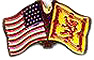 Scotland / USA friendship flag lapel pin