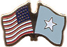 Somalia / USA friendship flag lapel pin