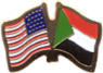 Sudan / USA friendship flag pin