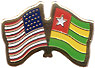 Togo / USA friendship flag lapel pins