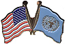 United Nations / USA friendship flag lapel pin