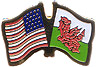 Wales / USA friendship flag lapel pin