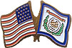 West Virginia friendship flag lapel pin