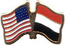 Yemen / USA friendship flag lapel pin